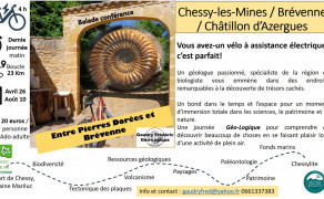 Balade géologique à vélo électrique entre pierres dorées et Brévenne