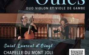 Les concerts du Mont-Joli - Duo Ouïes, musiques anciennes