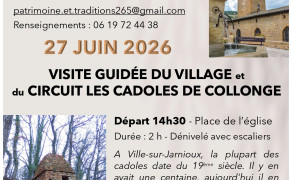 Visite guidée du village de Ville-sur-Jarnioux et du circuit les cadoles de Collonge