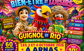 Guignol Rhône Alpes et Rio le majestueux perroquet