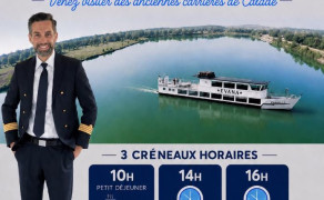Croisière en bateau dans les anciennes carrières de Calade