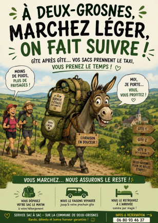 Portage de bagages chemin de deux grosnes