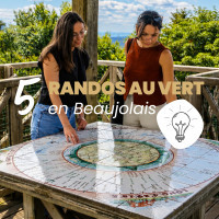 5 randos au vert 

Pour cet été, on vous invite à découvrir le Beaujolais et sa forêt, ses paysages vallonnés et ses panoramas ... 

Une sélection de 5 parcours, la sélection complète à découvrir sur notre site web : 

1. Le Mont Saint-Rigaud 
Le plus sommet du Rhône vous attends en Beaujolais ! au départ de la Maison de la Randonnée et du Trail plusieurs parcours pour atteindre cette tour avec sa table d'orientation et vue sur la forêt. 

2. Vernay 
Parcourez les sentiers autour de cette commune perchée sur les hauteurs de Beaujeu. 

3. La forêt des Expériences 
Un parcours composé de plusieurs oeuvres d'art au sein de la forêt de Flachère à Saint-Cyr-le-Chatoux. Explorez vos cinq sens et profitez de belvédère pour une déconnexion totale. 

4. Trades 
Le village de Trades est une charmante escale touristique : empruntez le circuit gastronomique au pied du village de St Christophe pour longer la rivière de la Grosne.

5. Géosite la montagne des Aiguillettes 
Découvrez au sommet de la c